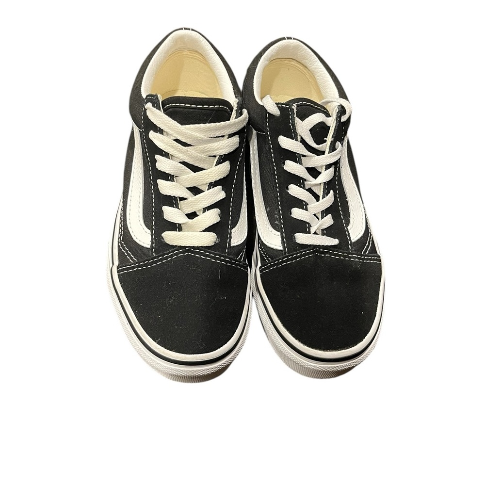 Kids/Youth Classic Old Skool Unisex Vans Black and White Size 2.5 - Picture 3 of 8